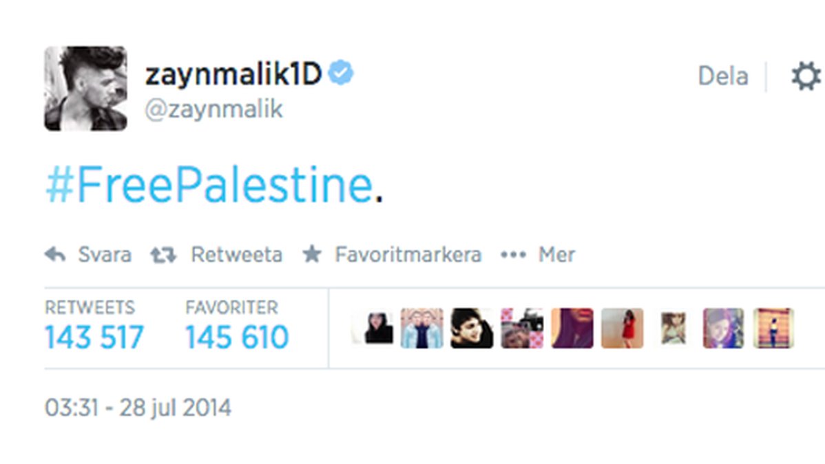 Den här tweeten fick många av Maliks fans att se rött.